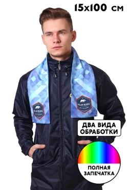 Купить шарф 15х100 см с полной запечаткой