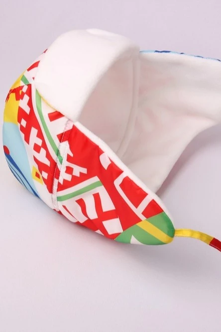 Шапка-ушанка Винтер на флисе взрослая, с полной запечаткой "Happy"#1