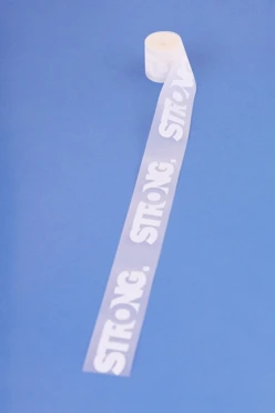 Лента силикон ширина 3 см, печать белым с одной стороны#1