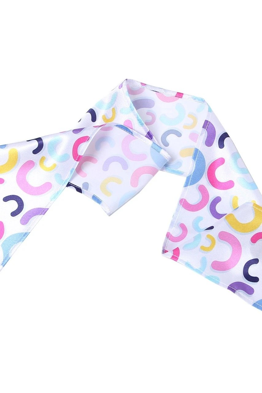 Шарф однослойный легкий 20х120 см, с полной запечаткой "Dino kids"#4