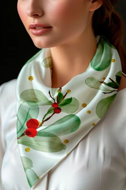 Купить косынку Шарлотта 65х65х95 см, с полной запечаткой "Green vibe"