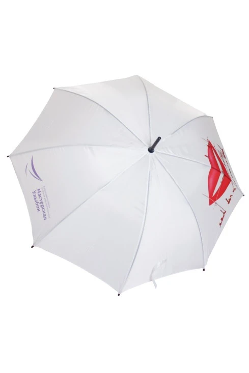 Зонт-трость Моне с пластиковой ручкой однослойный, с полной запечаткой#5