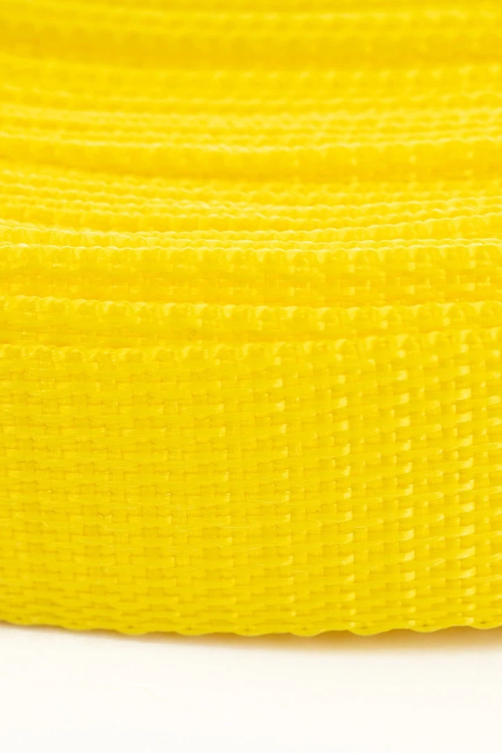 Лента ременная ширина 3 см, oднотонная желтая#2