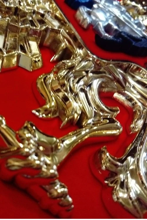 Гербовое панно РФ 40х42 см, барельеф, металлонапыление#2 Гербовое панно РФ 40х42 см, барельеф, металлонапыление#2