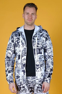 Купить Балахон Ронни унисекс с полной запечаткой "Manga"