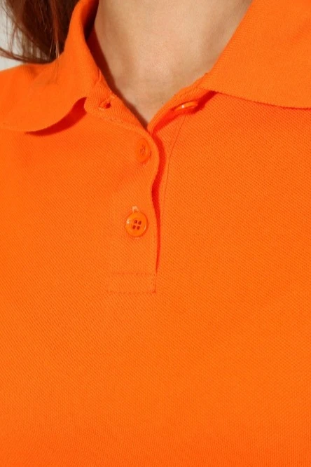 Поло Престиж женская (Modern) однотонная оранжевая (хлопок)#13