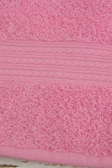 Полотенце махровое 50х90 см (Ituma), однотонное светло-розовое#3