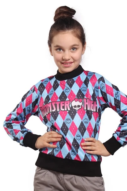 Свитшот Гарри детский из футера с полной запечаткой "Monster High"#1