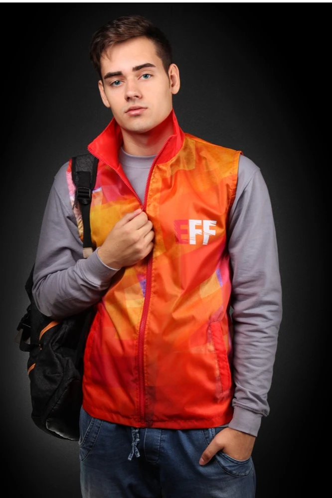 Жилет Брендон без подклада унисекс, с полной запечаткой#7