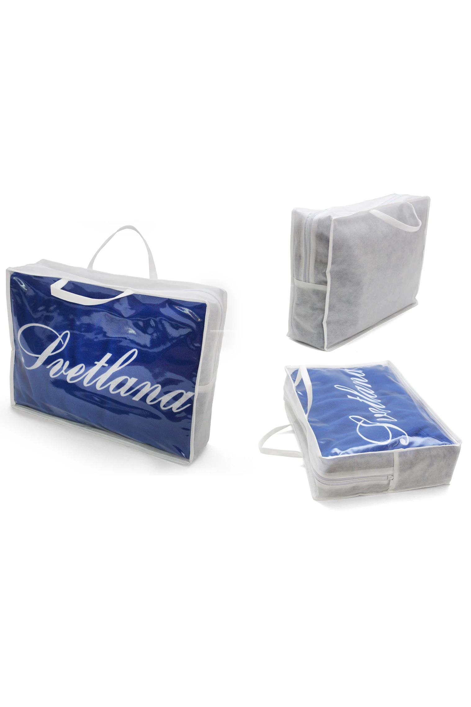 Купить синий плед Фантазия флисовый 155х200 см "Svetlana"