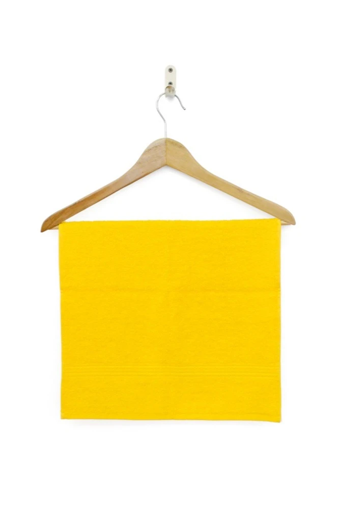 Полотенце махровое 40х70 см (Ituma), однотонное желтое#5