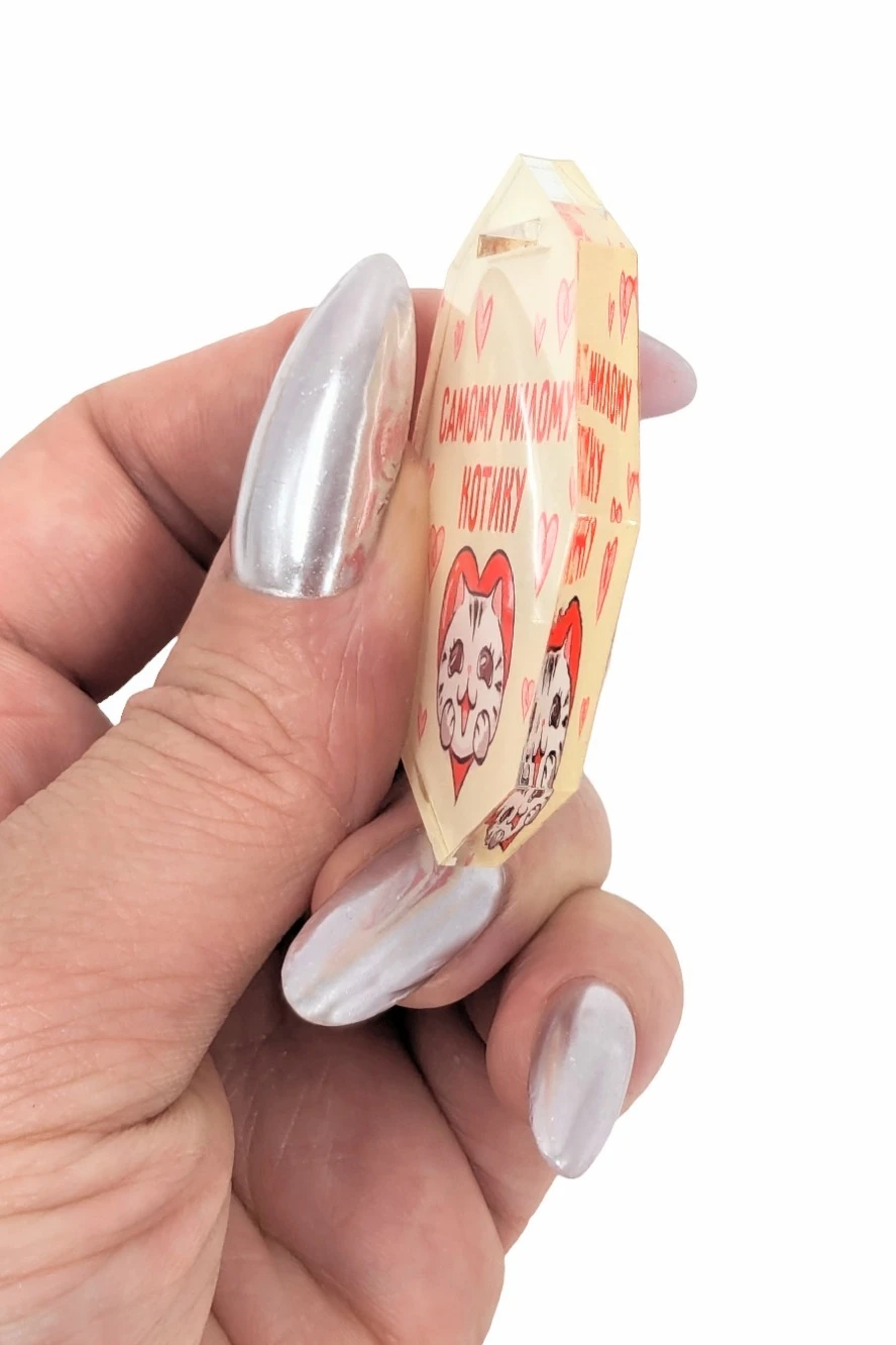 Медаль из акрила АС5013 Многоугольник 50 мм с печатью#1