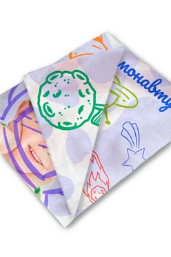 Плед Палитра флисовый 150х170 см, с принтом "For the future cosmonaut"#1