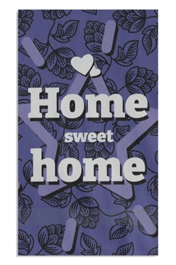 Купить полотенце махровое 40х70 cм с печатью (Color) "Home sweer home"