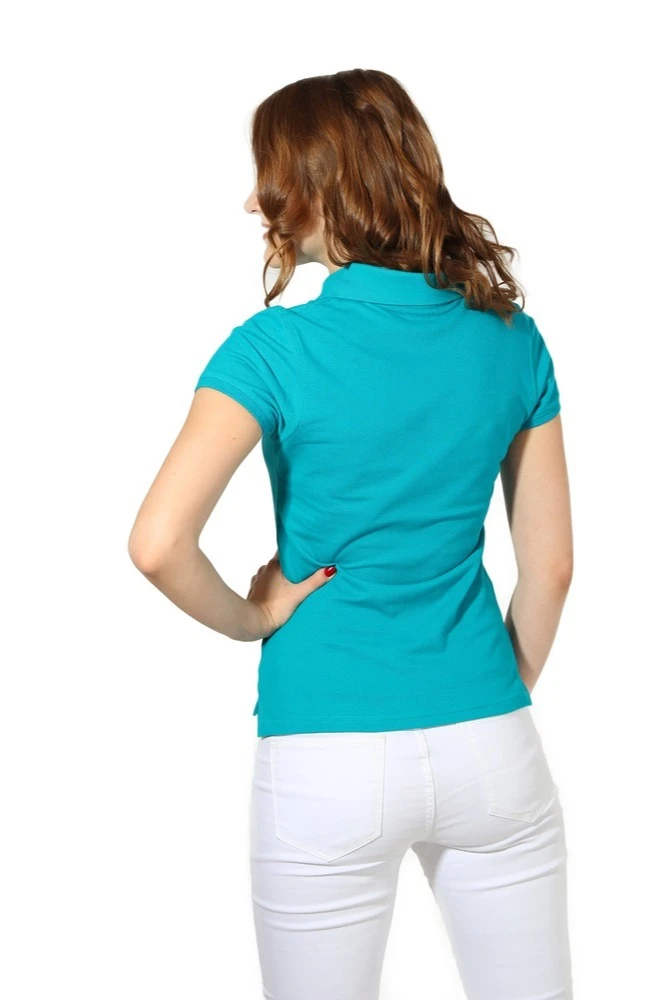 Поло Престиж женская (Modern) бирюзовая (хлопок)#6