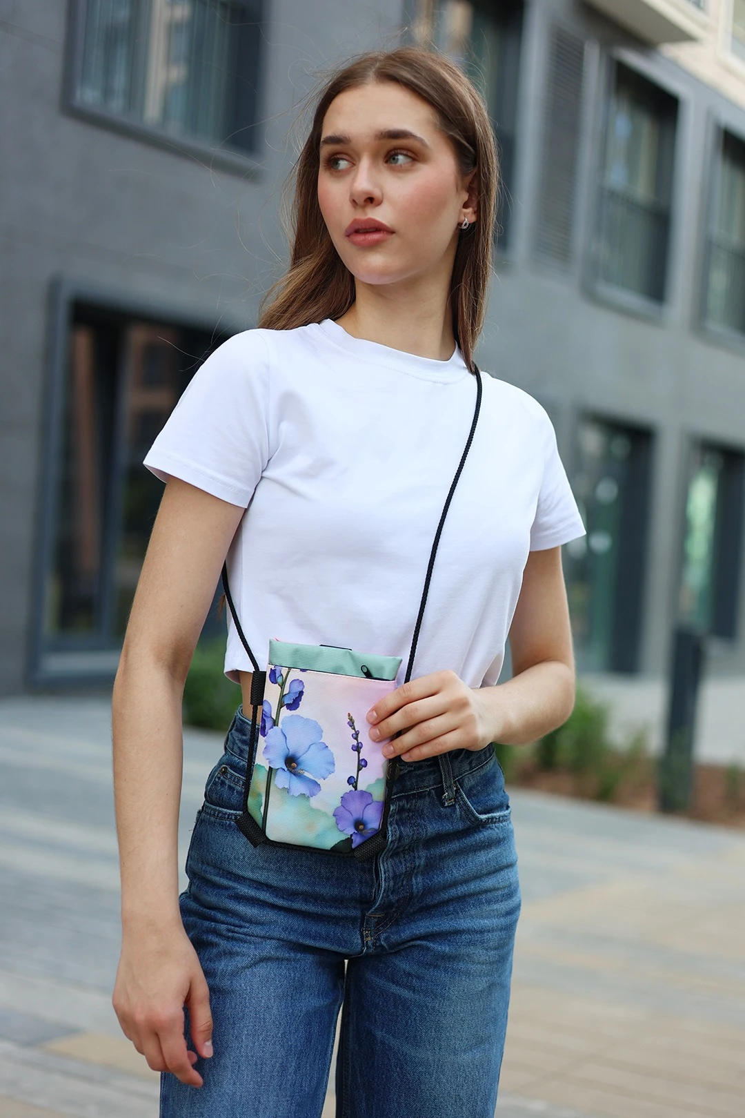 Купить нагрудный кошелек Брик 13х18 см, с полной запечаткой "Mallow"