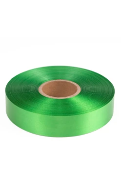 Купить ленту сaтин шириной 25 мм, однотонную зеленую