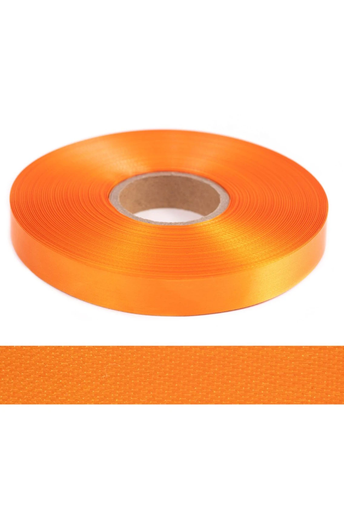 Купить ленту сaтин шириной 10 мм, однотонную оранжевую