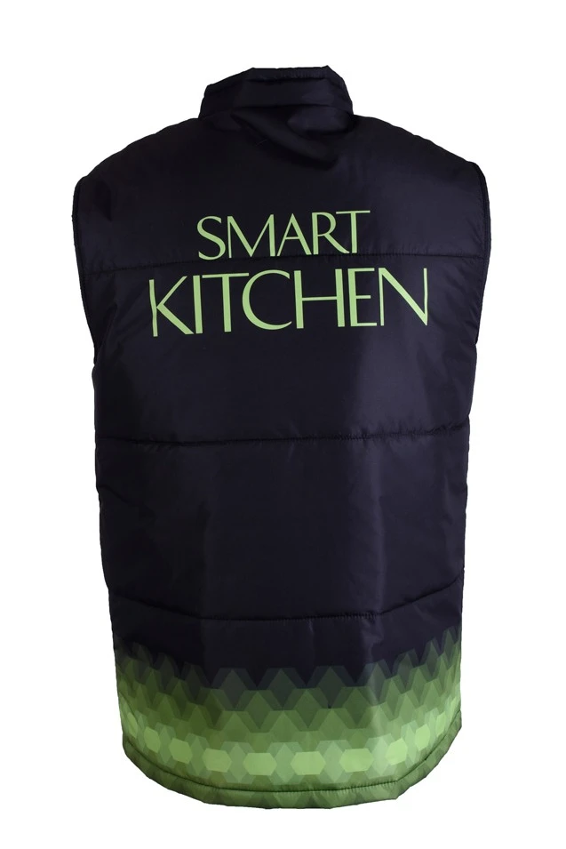 Жилет Портер на синтепоне со стежкой унисекс, с полной запечаткой "Smart Kitchen"#1