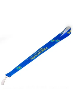 Лента для бейджа атлас ширина 1,5 см, с клипсой, с печатью#1 Лента для бейджа атлас ширина 1,5 см, с клипсой, с печатью#1