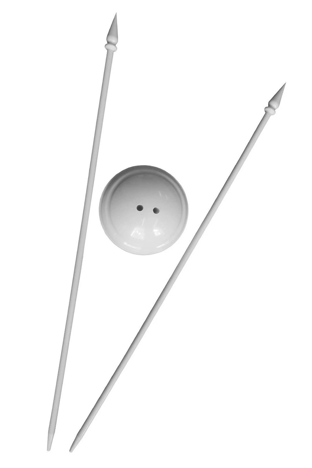 Подставка пластиковая белая 2 штока#1 Подставка пластиковая белая 2 штока#1