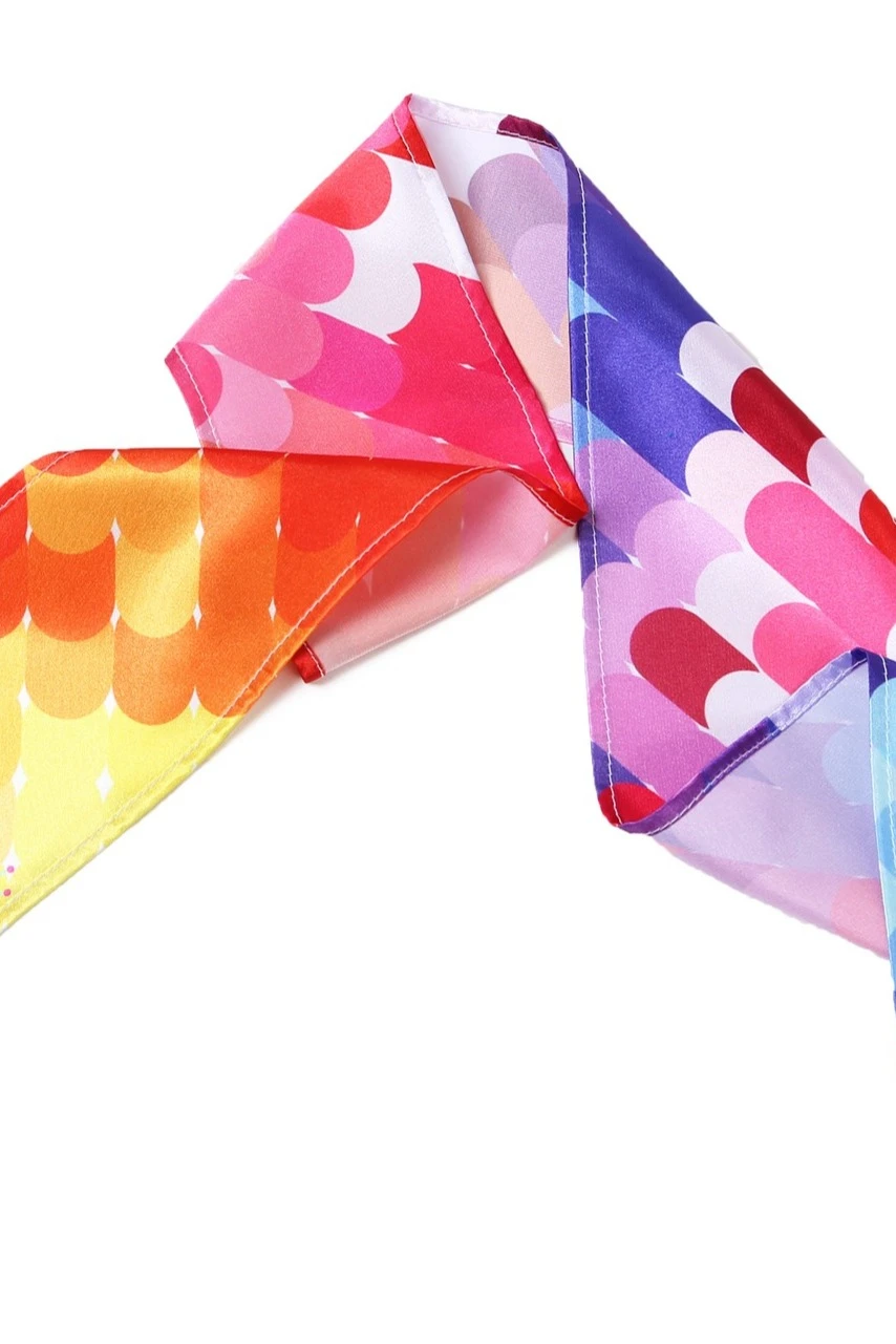 Шарф однослойный легкий 20х120 см, с полной запечаткой "Mimi couture"#2