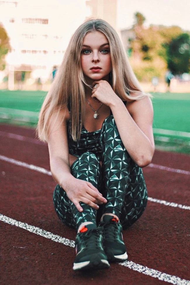 Легинсы женские с широким поясом с принтом "Sapphires"