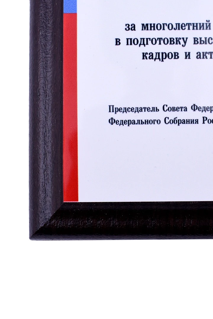 Плакетка 23х30 см с нанесением, черное дерево (профиль О)#3