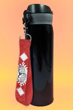 Купить ремувку 2,5х15 см с карабином-люкс, с принтом "Perepechi"