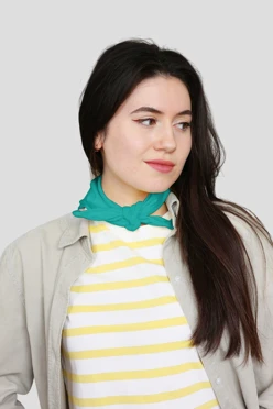 Купить бандану трикотажную взрослую 50х50 см, однотонную бирюзовую