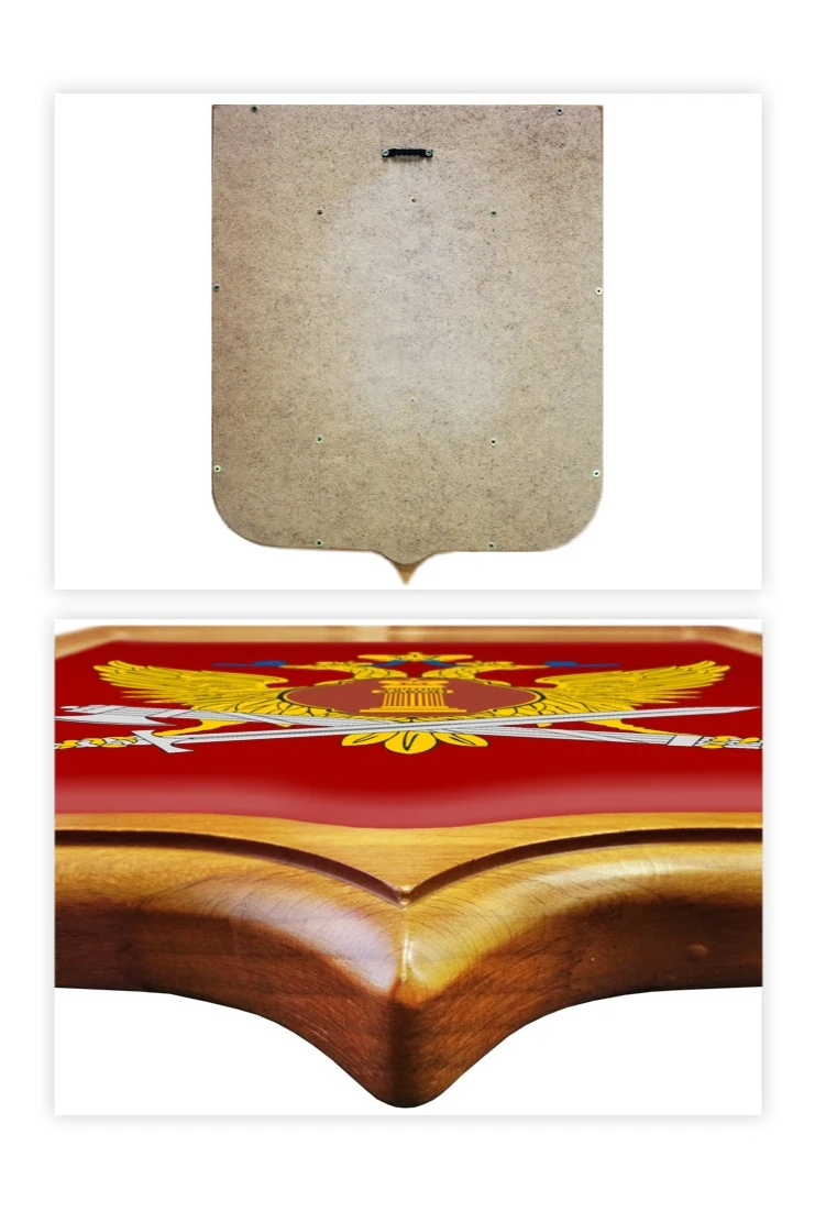 Купить Герб ФСИН РФ 53х61 см печатный рамка светлое дерево