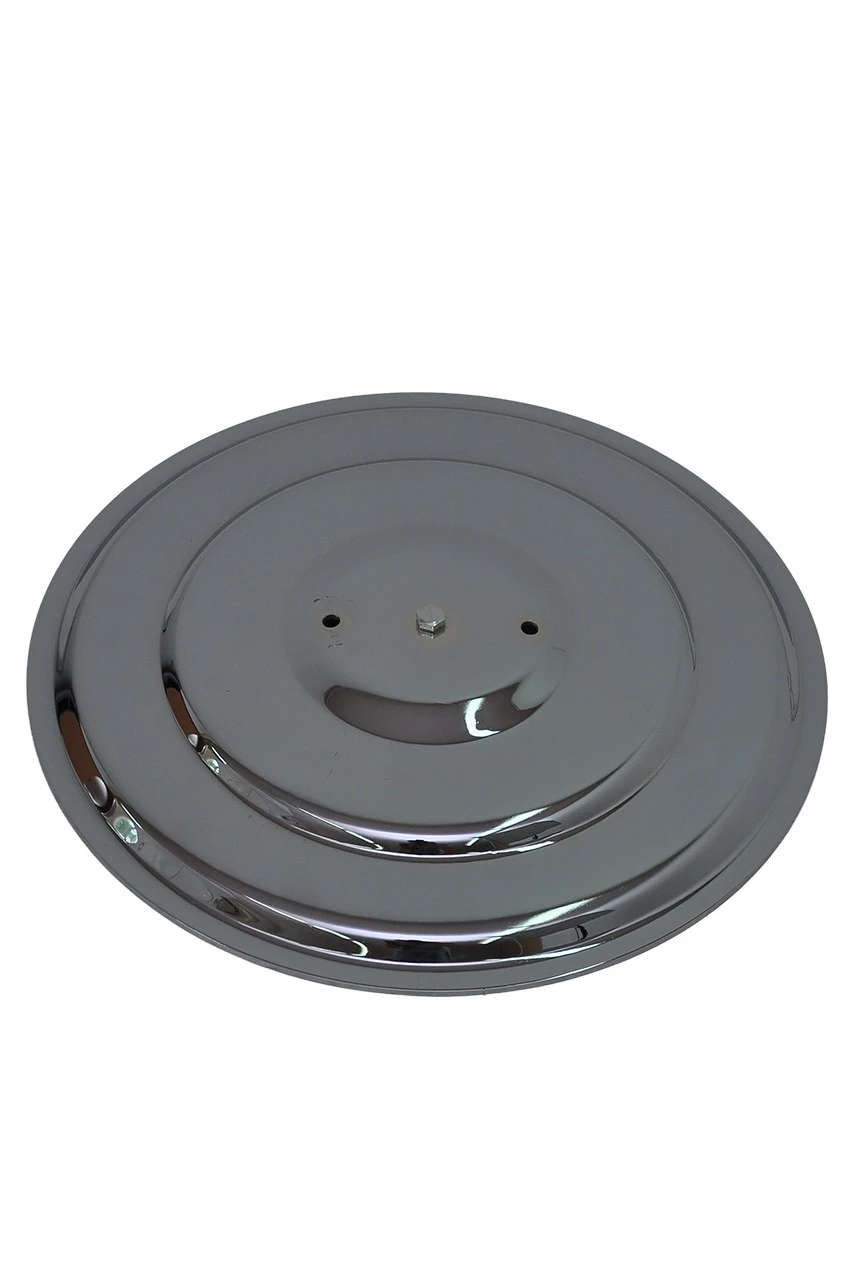 Основание Круг стальное хромированное фигурное под серебро на 2 штока, Ø 38,5 см#1