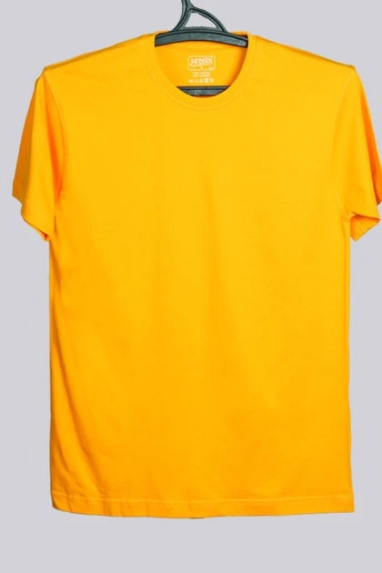 Футболка Премиум унисекс (Modern), однотонная жёлтая (хлопок)#2