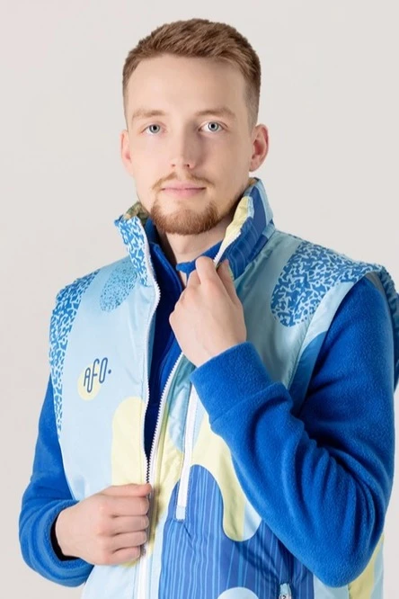 Куртка-жилет Фрост без капюшона на синтепоне унисекс, с полной запечаткой#2 Куртка-жилет Фрост без капюшона на синтепоне унисекс, с полной запечаткой#2