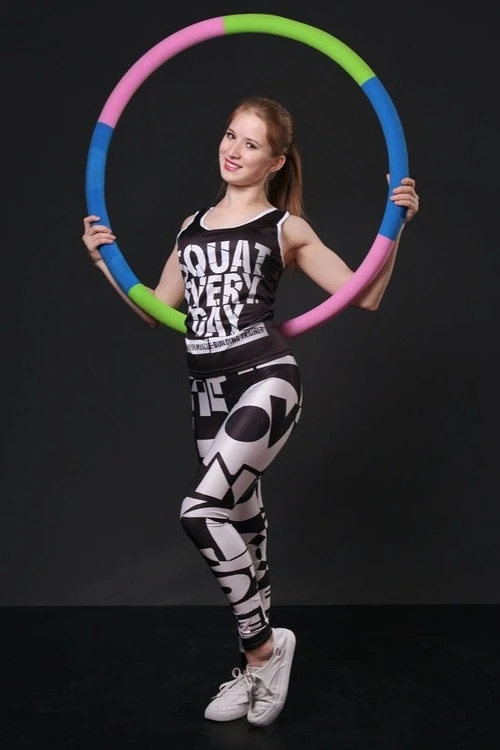 Легинсы женские с узким поясом с принтом "Every day"