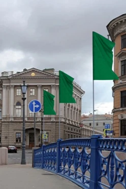 Купить Флаг расцвечивания 50х100 см зелёный