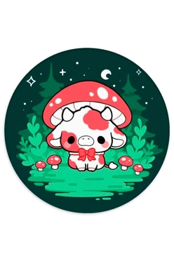 Купить  Шеврон Круг печатный из габардина 9х9 см "Cute cow"