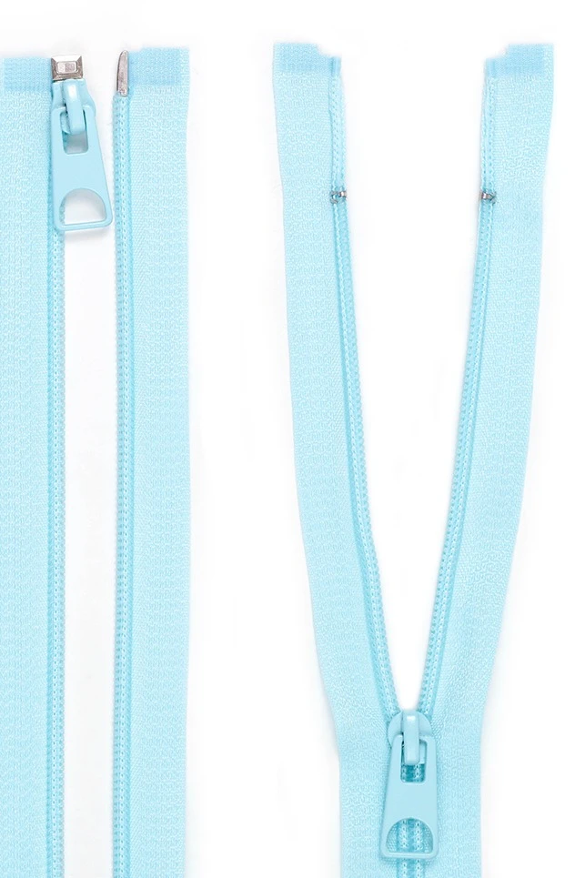 Молния спиральная разъемная 40 см, тип 5, голубая#2