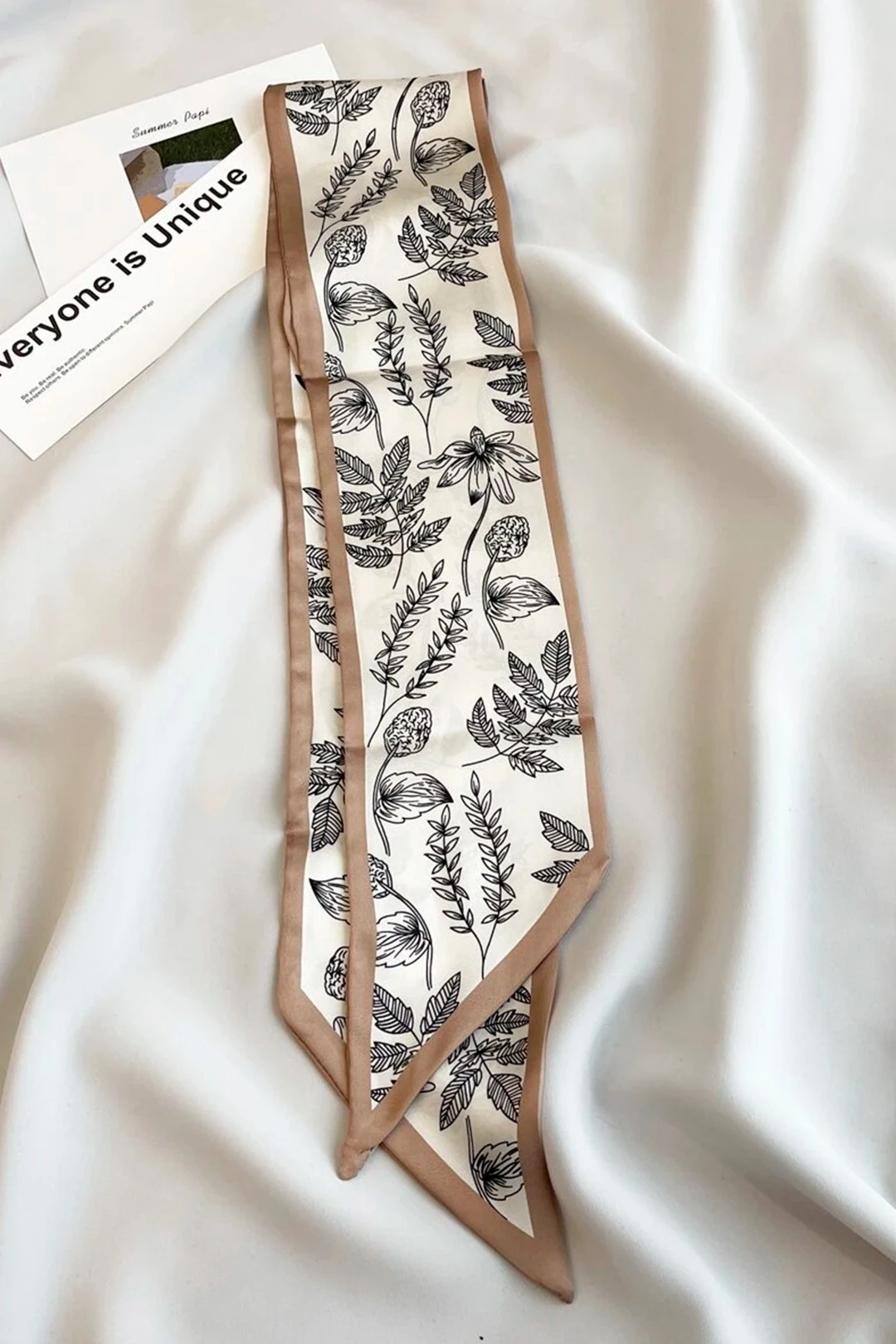 Купить шарф-платокТвилли двухслойный 7х90 см, с полной запечаткой "Branches"