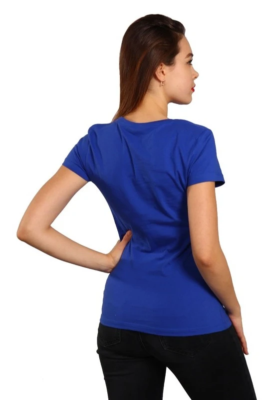 Купить футболку Премиум женскую синюю