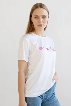 Купить футболку Астер женскую однотонную "Emodji"