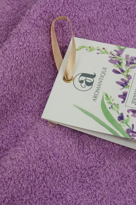 Полотенце махровое 70х140 см (Ituma), однотонное сиреневое#2