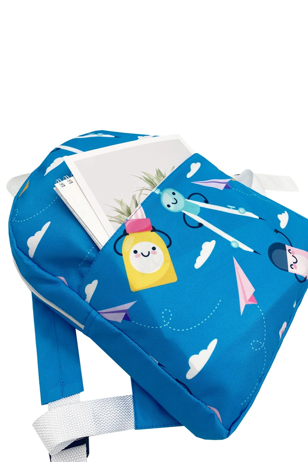 Купить рюкзак детский Дуо мягкой формы 25х33х7 см, с полной запечаткой "School supplies"