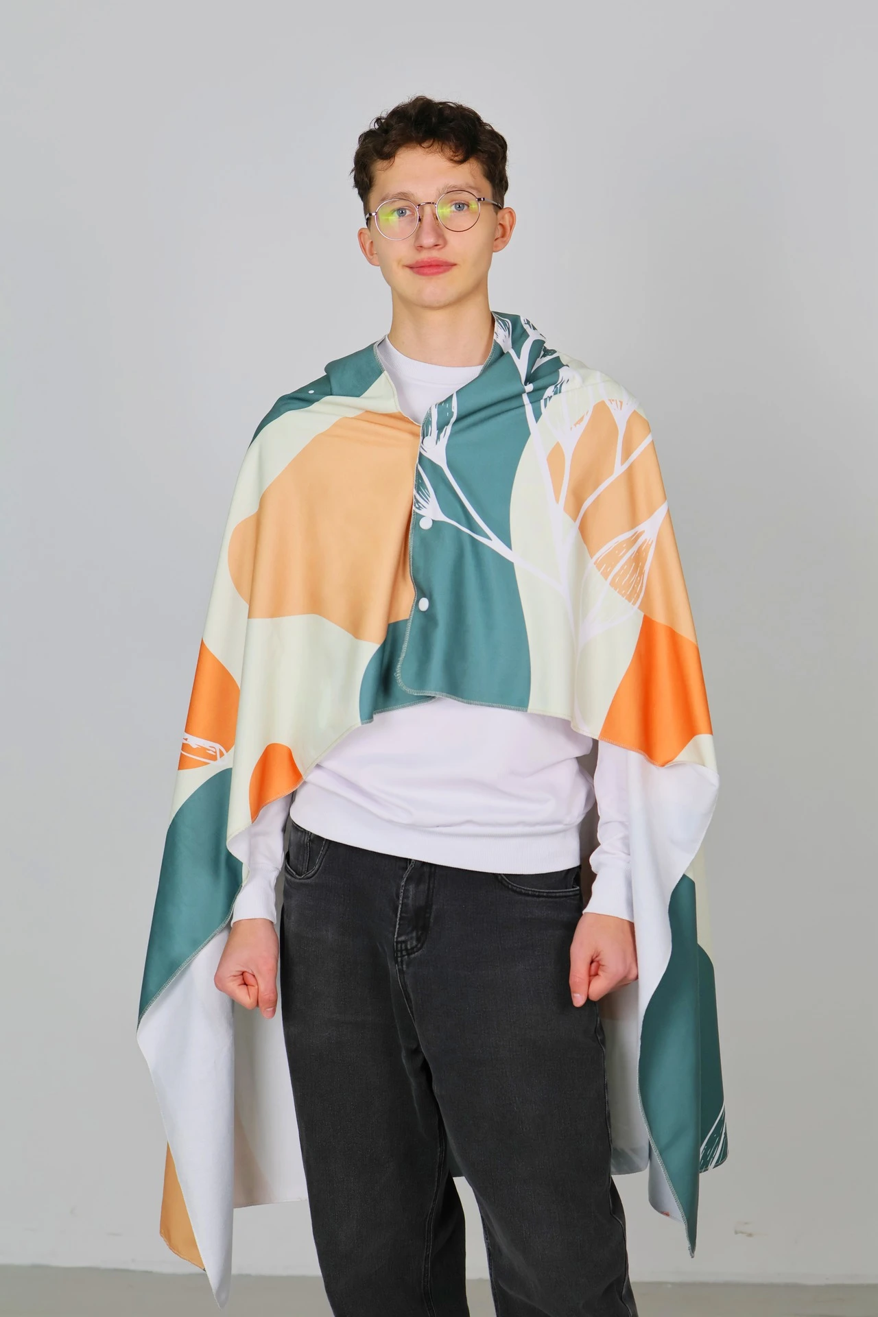 Плед-пончо Полли из футера с полной запечаткой#3 Плед-пончо Полли из футера с полной запечаткой#3