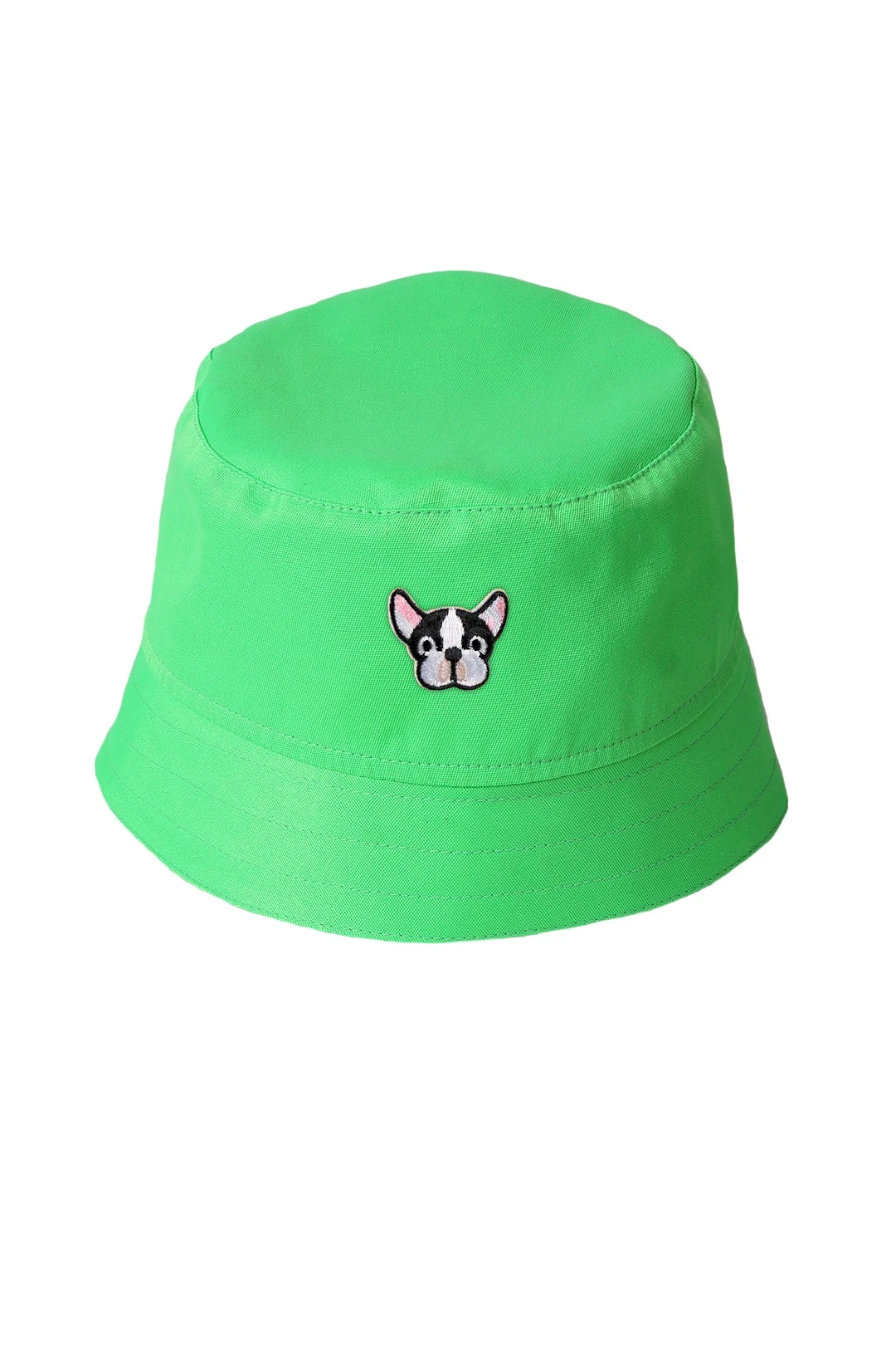 Купить панаму Монако из греты с отстроченными полями, однотонная "Emoji dog"