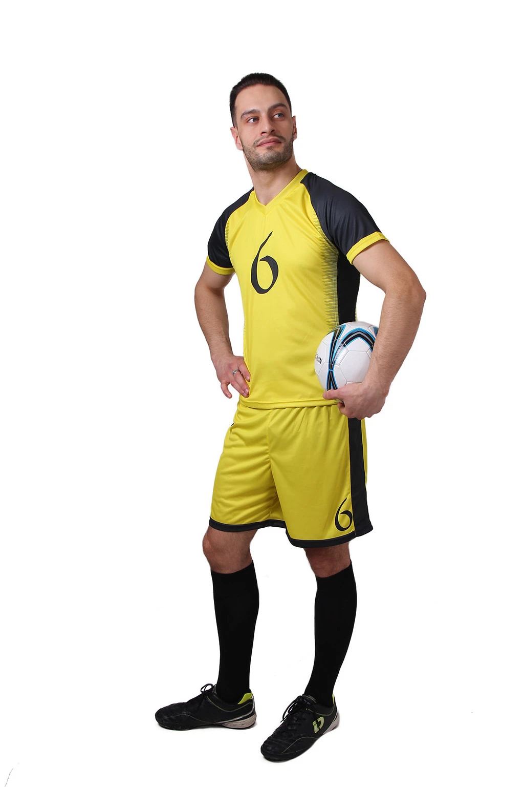 Гетры футбольные взрослые, однотонные чёрные#2