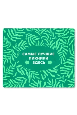 Купить плед Молли из футера 120х145 см, с принтом "The best picnics here"