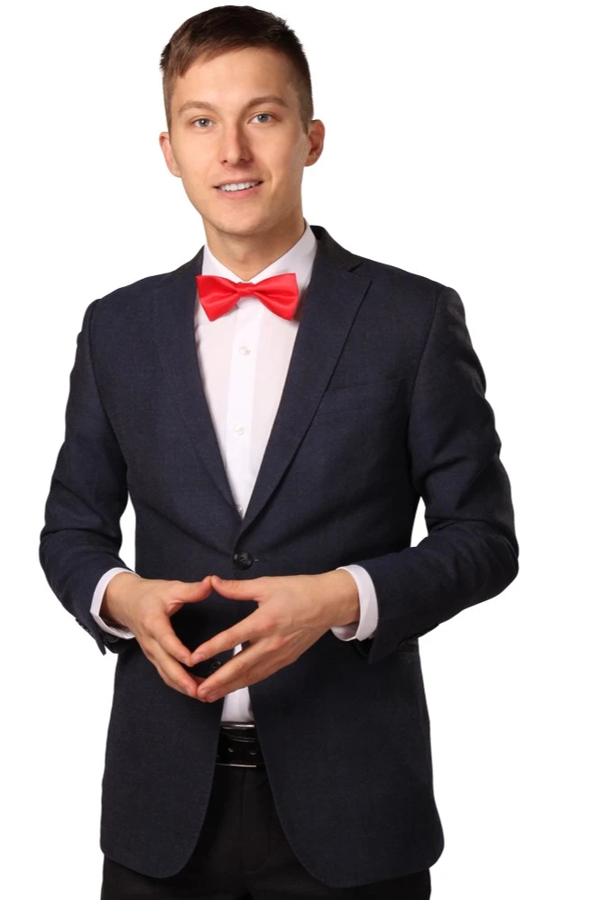 Галстук-бабочка Эксперт на резинке, однотонная#1