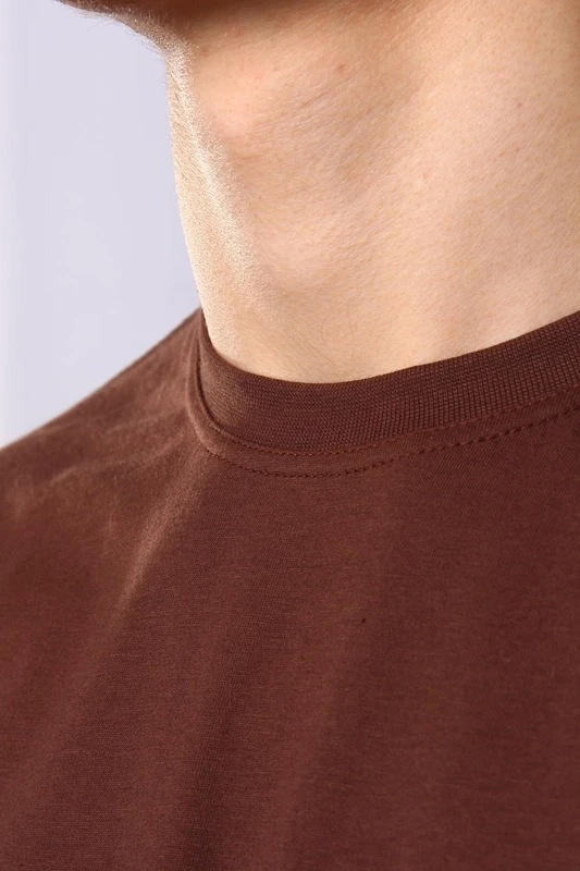 Футболка Премиум унисекс (Modern) однотонная шоколадная (хлопок)#1