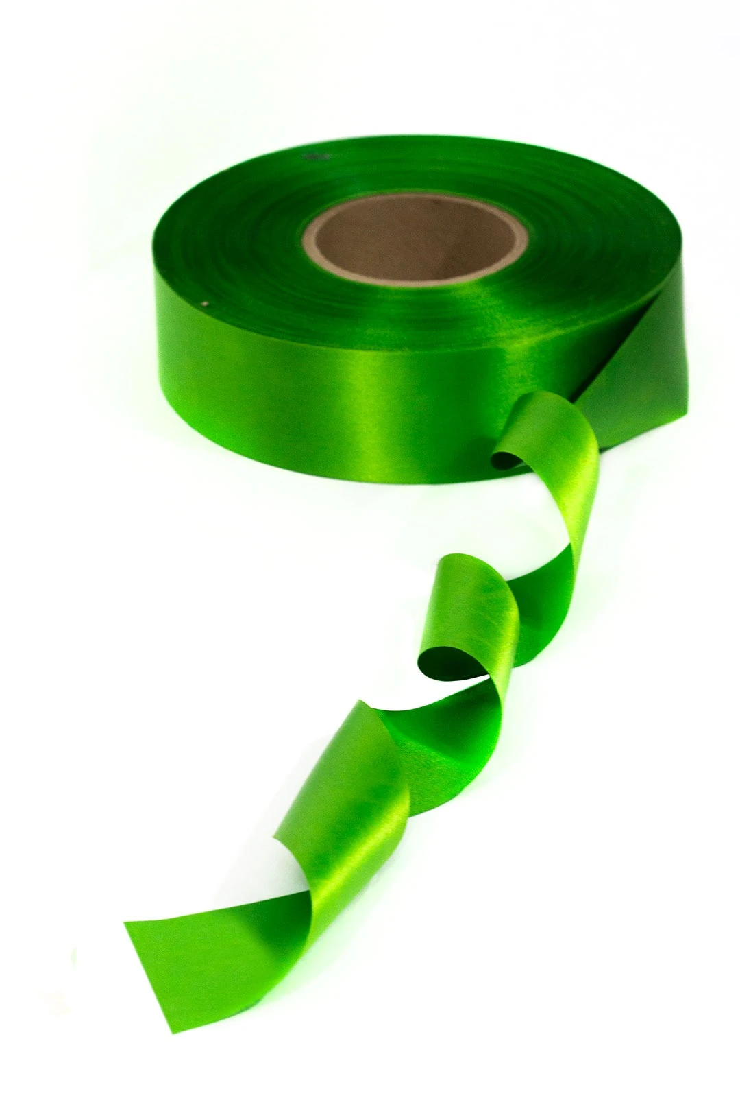 Купить ленту сатин шириной 5 см, однотонную зеленую